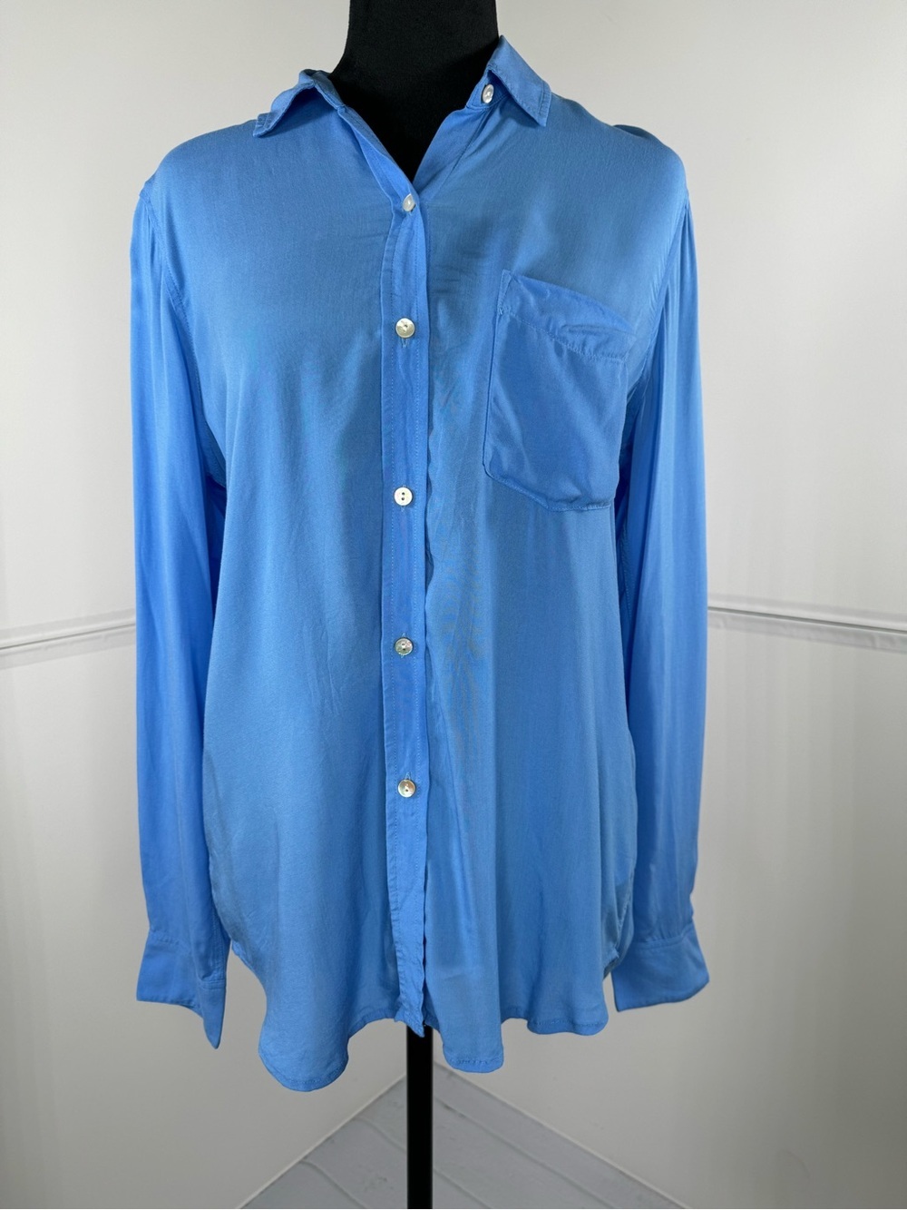 NWT Rails Gaia Blue Button Front Shirt Women's Size XS